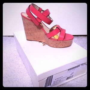 Gorgeous Coach Wedges Size 8.5